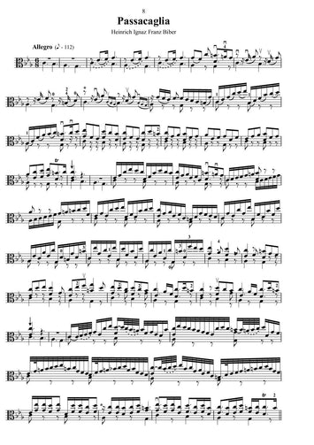 Heinrich Ignaz Franz Biber/virtuos/passacaglia/violoncello