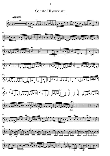 j sebastian bach/ violine/ triosonata/ musicsheets