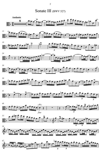 bach johann sebastian/ Viola/ Sheetmusic/ noten pdf
