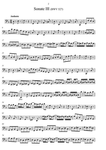 johann sebastian bach/ cello/ sheet music/ trio