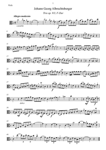 Trio op.9 / 3, F-major