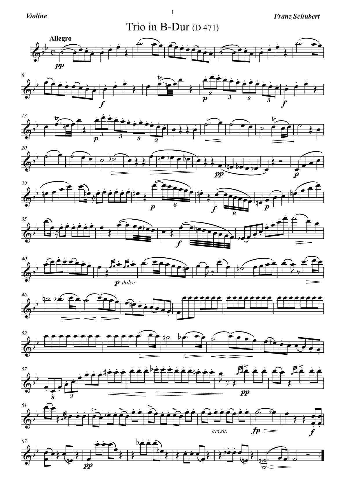 FLUTE REPERTORY 3冊セット　フルート　楽譜 シューベルト：弦楽三重奏曲 変ロ長調 D 471 – Atelier