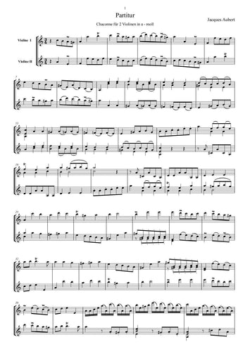 Jaques Aubert, Duo 2 Violinen