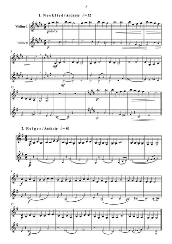Béla Bartók/ Reigen/ violin lesson/partitur