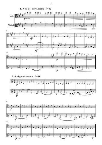 Béla Bartók/ duos/ viola/sheet music