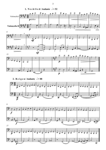 Béla Bartók/ two cello/ partitur