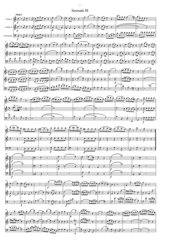 Wolfgang Amadeus Mozart/ Serenade/ Partitur/musicsheets