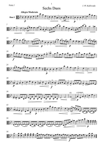 Kalliwoda/musik noten/ duo