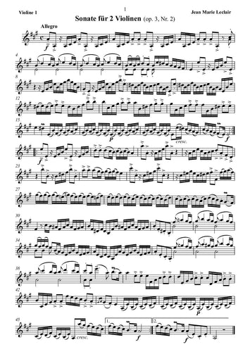 Jean-Marie Leclair/ musicsheets/ duo