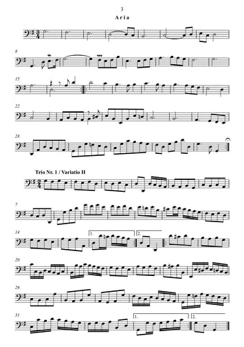 bach johann sebastian/ Noten Aria/ Violine Viola Violoncello