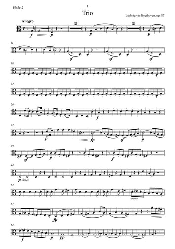 Ludwig van Beethoven/bläsertrio/ download sheet music